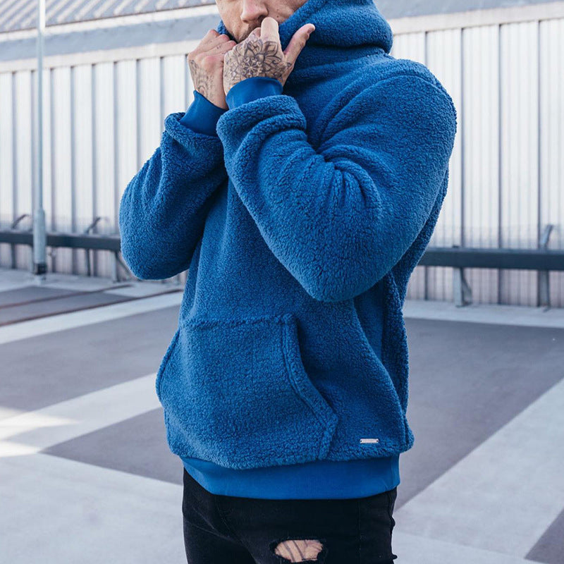 Blød og Stilfuld Teddy-Hoodie til Mænd - "Arctic Comfort"