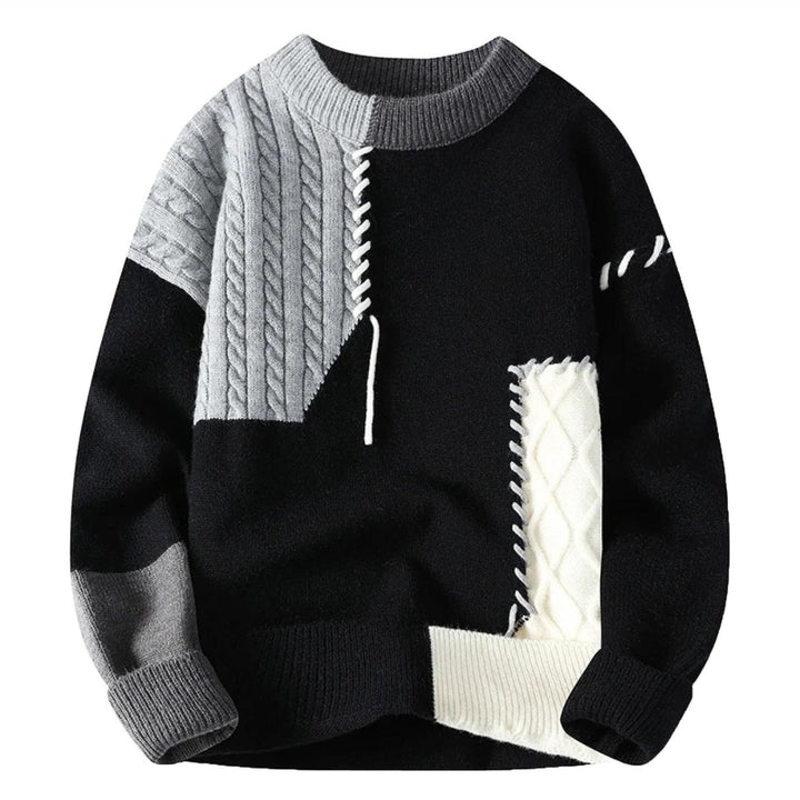 FARVERIG ELEGANCE | GEOMETRISK STRIKTRØJE
