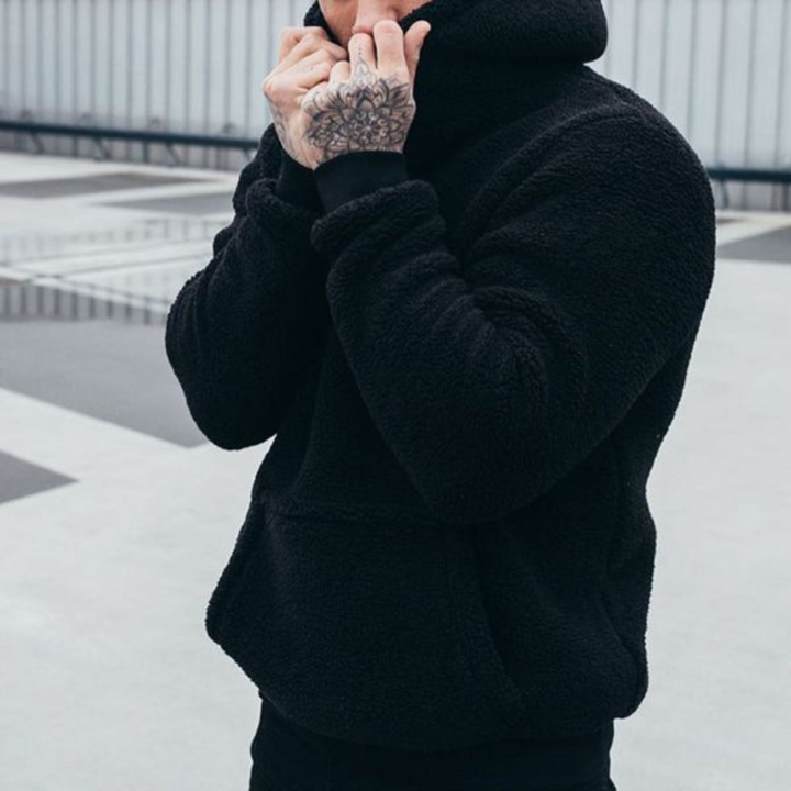 Blød og Stilfuld Teddy-Hoodie til Mænd - "Arctic Comfort"