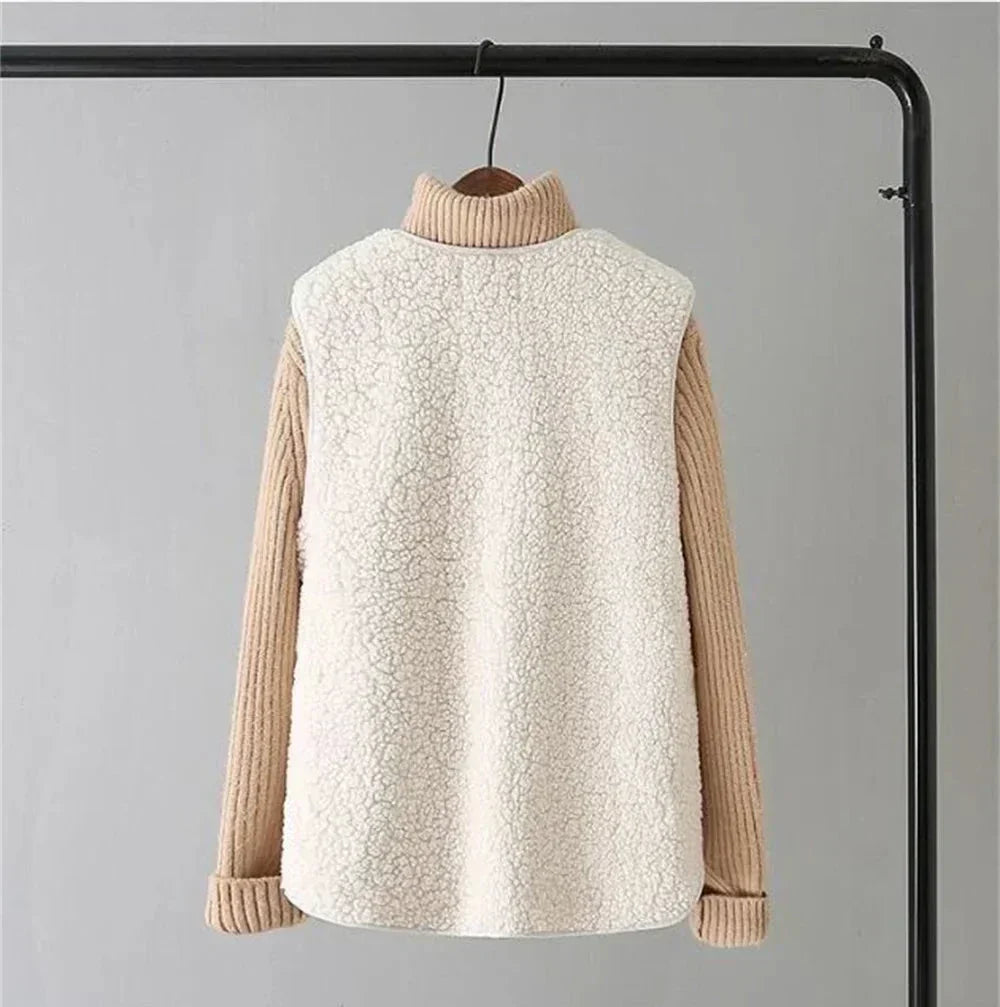 Blød Teddy Vest med Lommer – Komfort og Stil